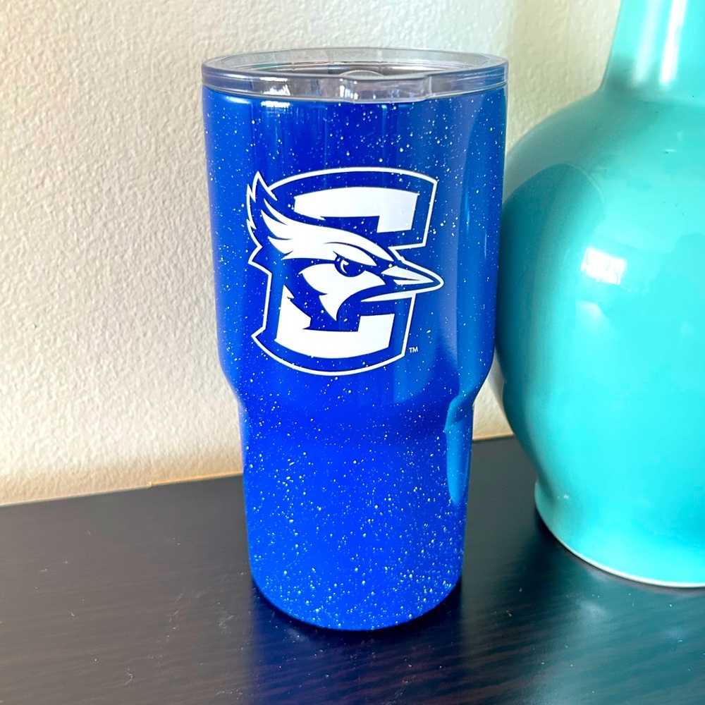 NWT Creighton Bluejays Cypress Blue Coffee Tea Stainless Steel Tumbler 16oz